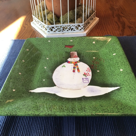Holiday Snowman plate - Picture 4 of 7